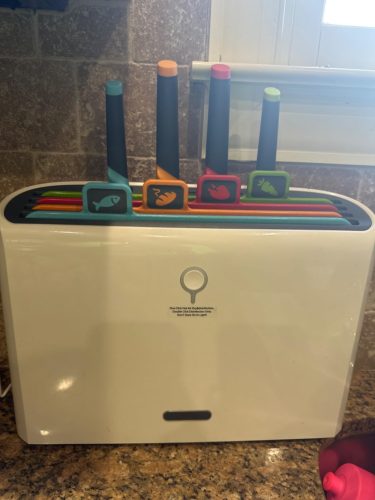 【New User Only】Modern Innovations Smart Cutting Boards and Knife Set. Self Cleaning Cutting Board & Knives Holder. Color Coded Cutting Board Set With Knives. All-In-One Cleaning Knife and Cutting Board Set photo review