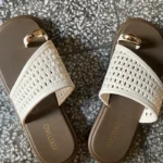 Thin, relaxed style, one-strap woven flip-flops for women, perfect for summer, non-slip, flat, and suitable for vacations and beaches. photo review