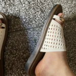Thin, relaxed style, one-strap woven flip-flops for women, perfect for summer, non-slip, flat, and suitable for vacations and beaches. photo review