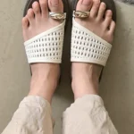 Thin, relaxed style, one-strap woven flip-flops for women, perfect for summer, non-slip, flat, and suitable for vacations and beaches. photo review