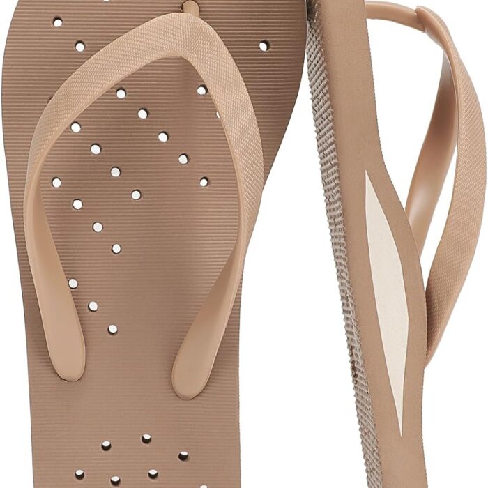 Amazon.com | STQ Womens Shower Shoes Pool Beach Flip Flops with Arch Support. Brown 7 | Non-Slip. Quick-dry. Supportive. Lightweight Water-friendly EVA. Easy to clean | Flip-Flops