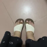 Thin, relaxed style, one-strap woven flip-flops for women, perfect for summer, non-slip, flat, and suitable for vacations and beaches. photo review