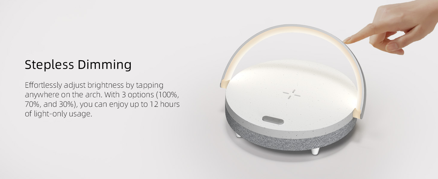 EZVALO Gifts for Women. 4-in-1 Portable Bluetooth Speaker. Bedside Lamp with Wireless Charger. Dimmable Night Light and Phone Holder. Christmas and Birthday Gifts for Teens. Families and Friends