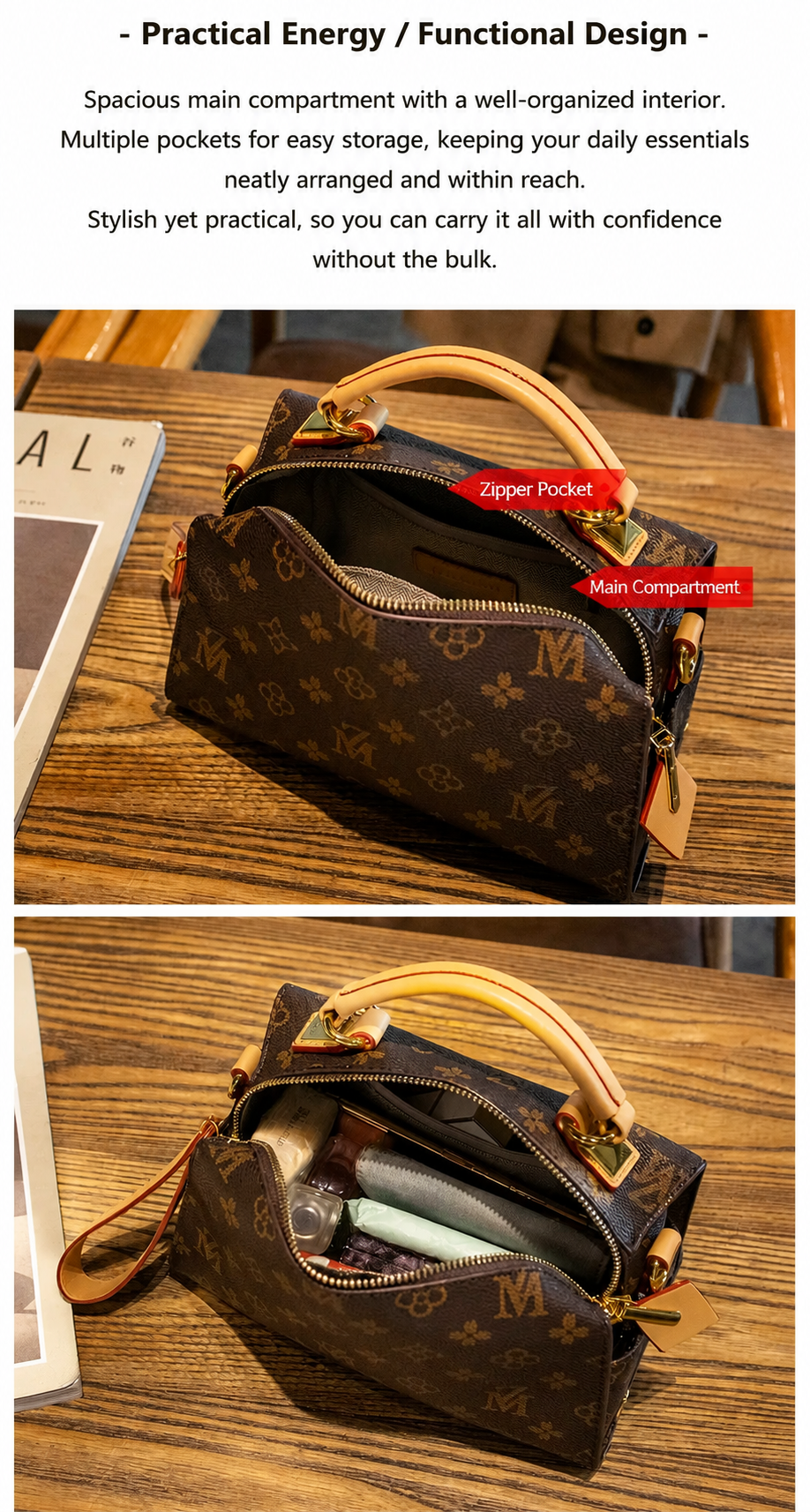 Hong Kong brand genuine leather handbag for women, 2026 summer new style, versatile Boston bag, fashionable shoulder/crossbody bag.