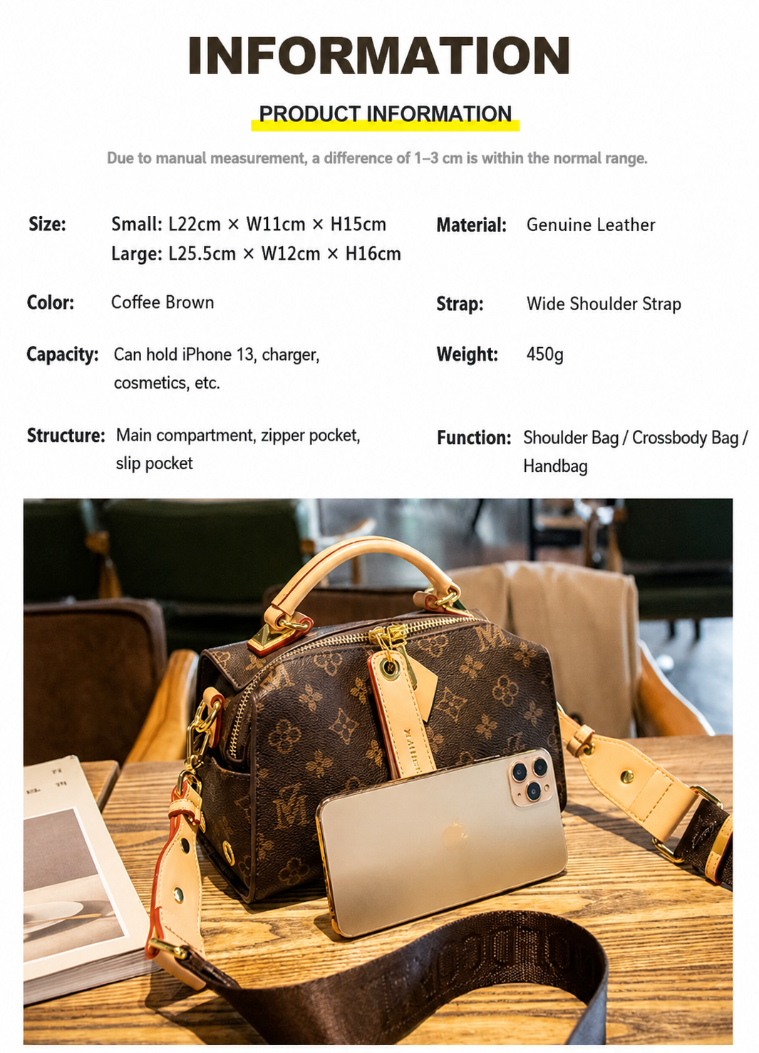 Hong Kong brand genuine leather handbag for women, 2026 summer new style, versatile Boston bag, fashionable shoulder/crossbody bag.